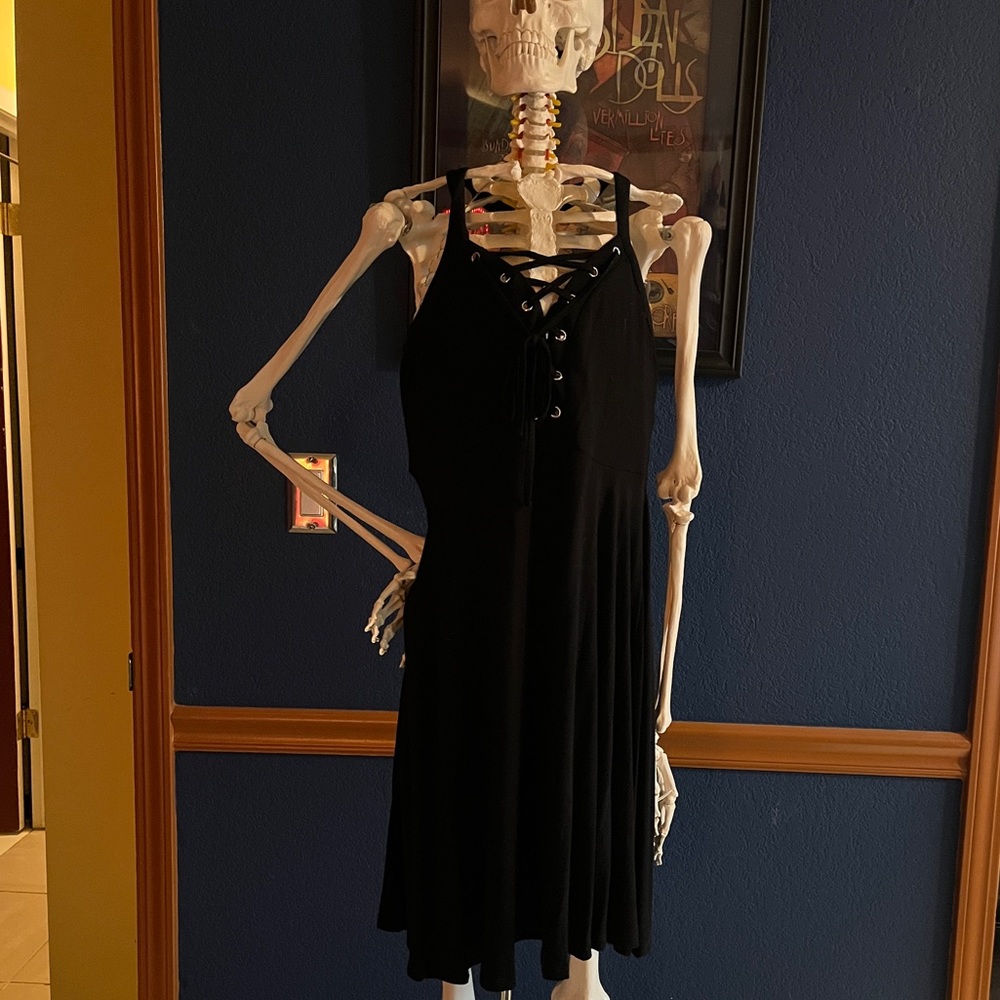 KILLSTAR black halter dress, size Large.